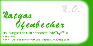 matyas ofenbecher business card